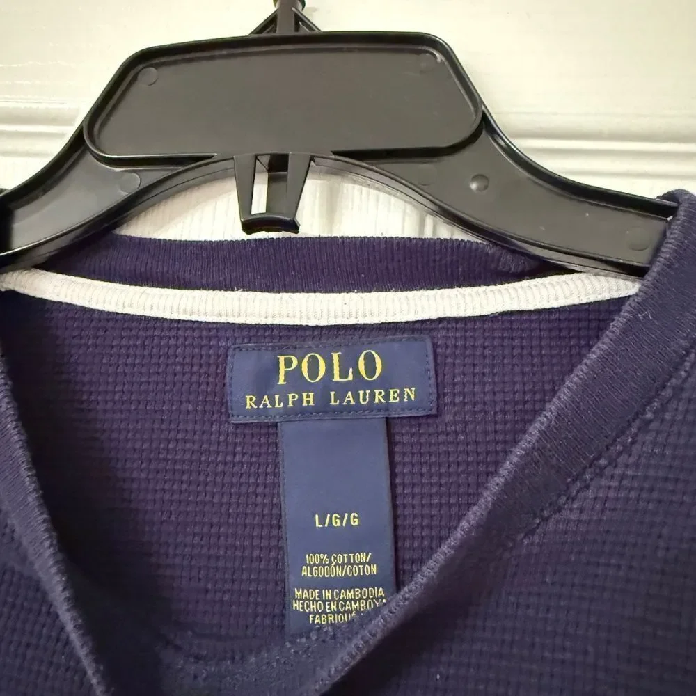 Polo Ralph Lauren Navy Blue Thermal Long Sleeve